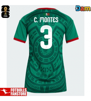 Mexiko Cesar Montes #3 Hemmatröja Dam VM 2026 Kortärmad